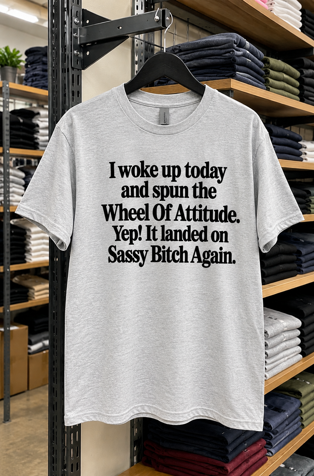 I Spun The Wheel Of Attitude Sassy Bitch Again T-Shirt