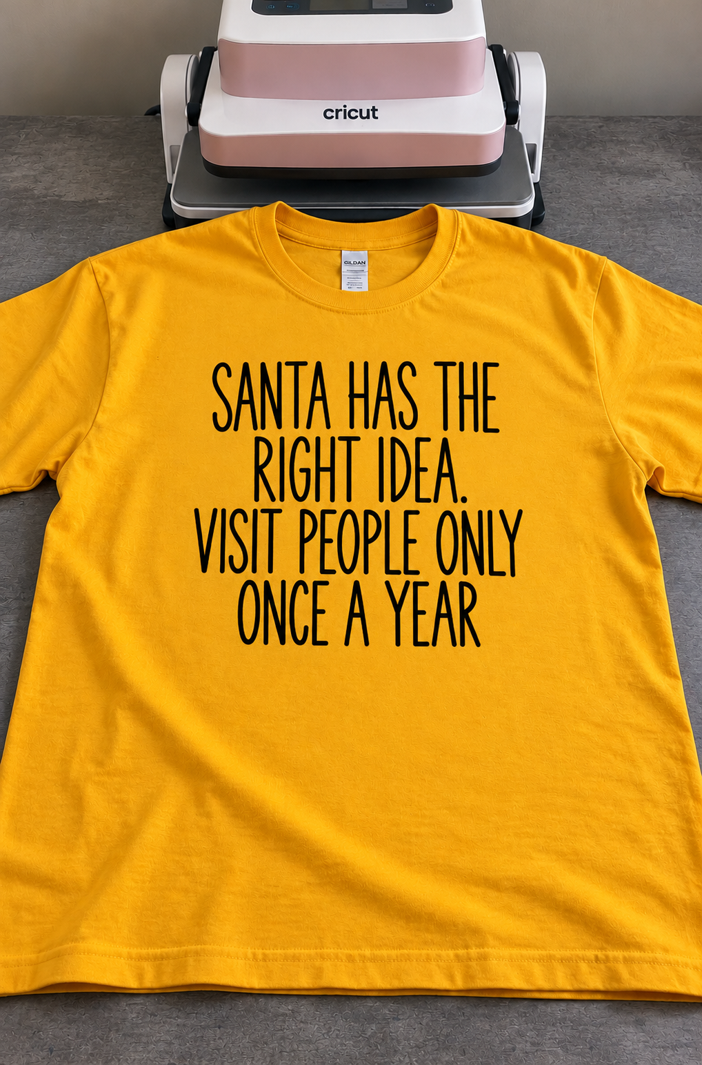 Santa's Got It Right. Visit People Once A Year T-Shirt