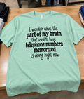Whatever Happened To My Phone Number Memory T-Shirt
