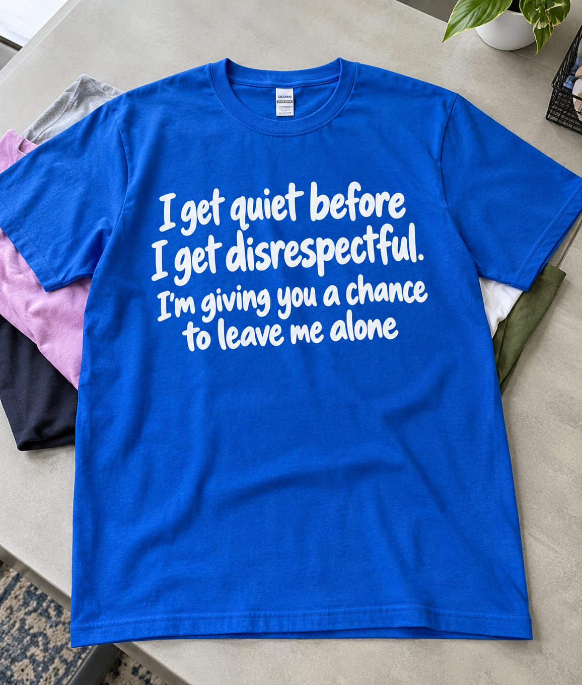 I Get Quiet Before I Get Disrespectful Take The Hint T-Shirt