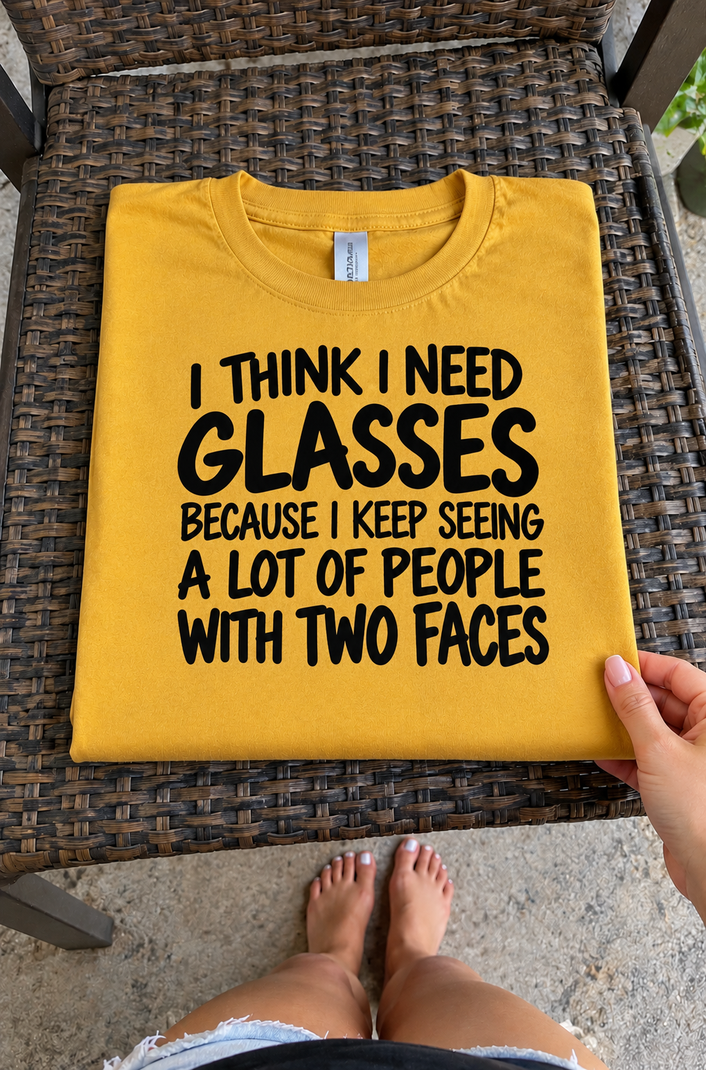 I Need Glasses Too Many People Have Two Faces T-Shirt