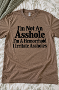 I'm Not An Asshole I'm A Hemorrhoid I Irritate Assholes T-Shirt