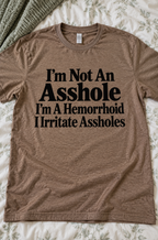 I'm Not An Asshole I'm A Hemorrhoid I Irritate Assholes T-Shirt