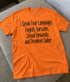I Speak English Sarcasm Sexual Innuendo And Drunken Sailor T-Shirt