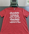 Chocolate Is Vital For Survival Just Look What Happened To The Dinosaurs T-Shirt