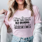 Never Dreamed I’d Be This Crazy Old Grandma With the Cutest Grandkids Ever But Here I Am T-Shirt