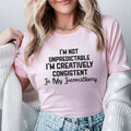 I’m Not Unpredictable, I’m Creatively Consistent in My Inconsistency T-Shirt